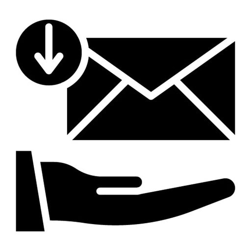 Receive Email Glyph Icon