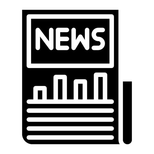 Stock Market News Glyph Icon