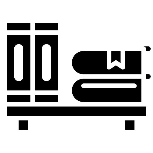 Bookshelf Glyph Icon | Nursing Home