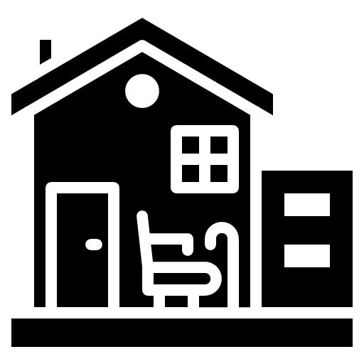 Retirement Home Glyph Icon