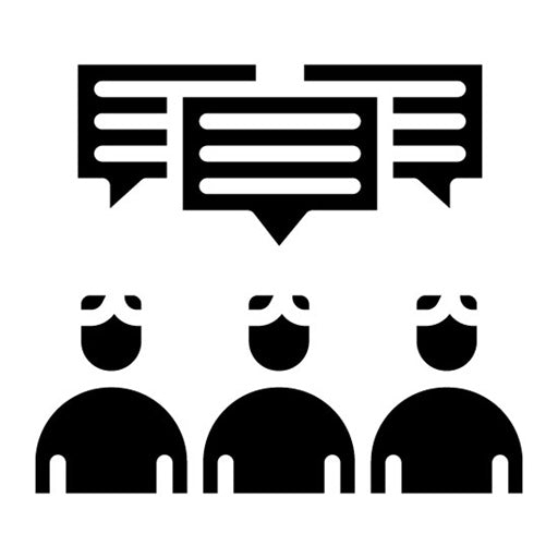 Team Communication Glyph Icon