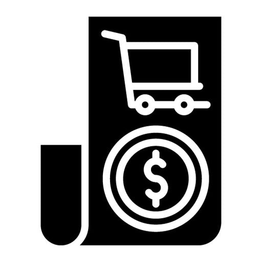 Cart Receipt Glyph Icon
