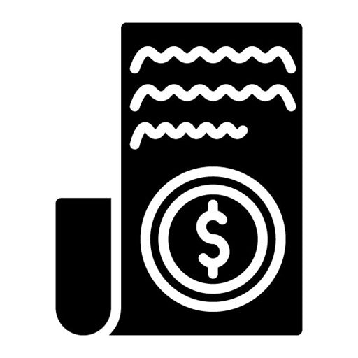 Receipt Glyph Icon | Ecommerce Store