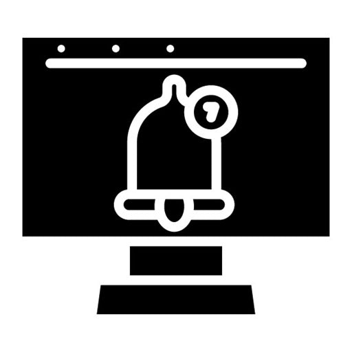 Browser Notifications Glyph Icon