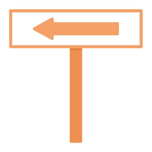 Road Sign Flat Icon