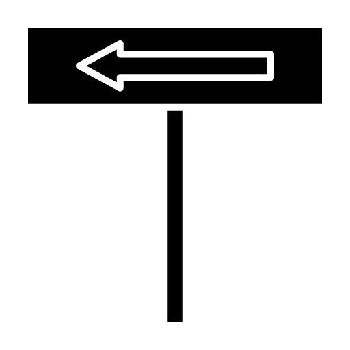 Road Sign Glyph Icon