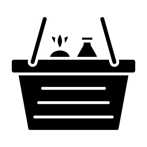 Basket Glyph Icon | Street Market