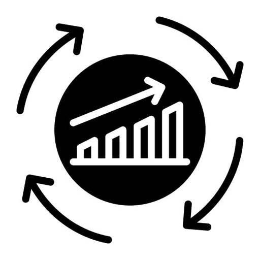 Continuous Improvement Glyph Icon | Core Values