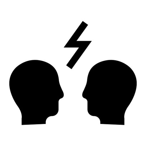 Conflict Resolution Glyph Icon | Project Assesment