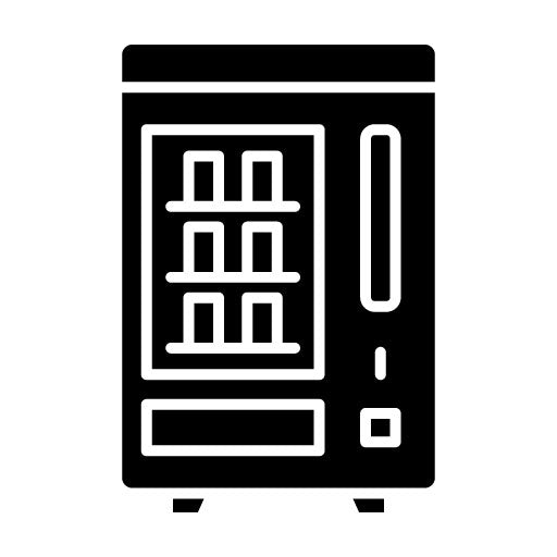 Vending Machine Glyph Icon | Street Market