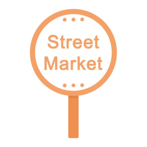 Street Market Sign Flat Icon