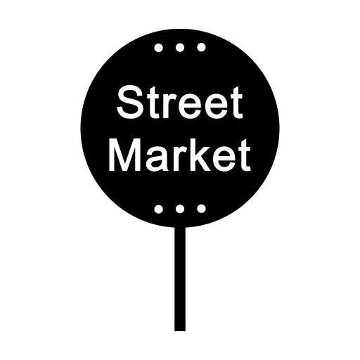 Street Market Sign Glyph Icon