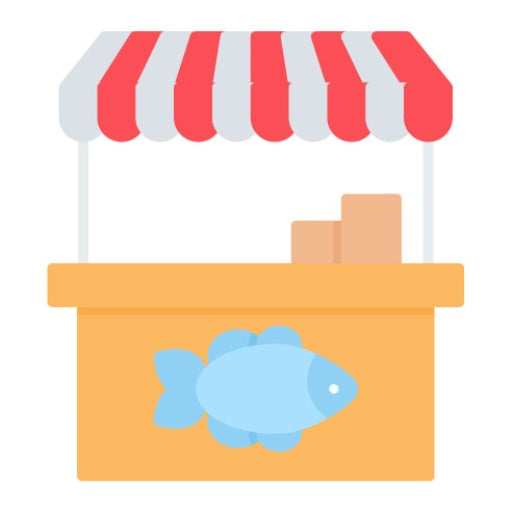 Fish Market Flat Icon