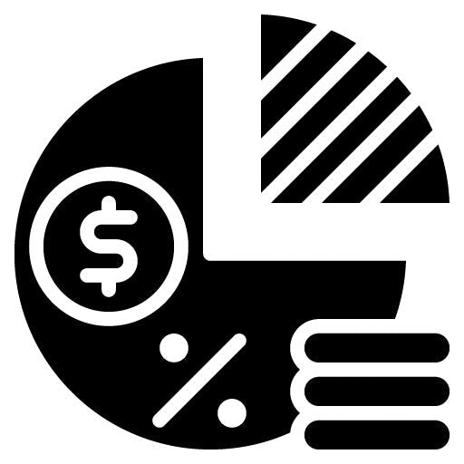 Profit Margin Glyph Icon