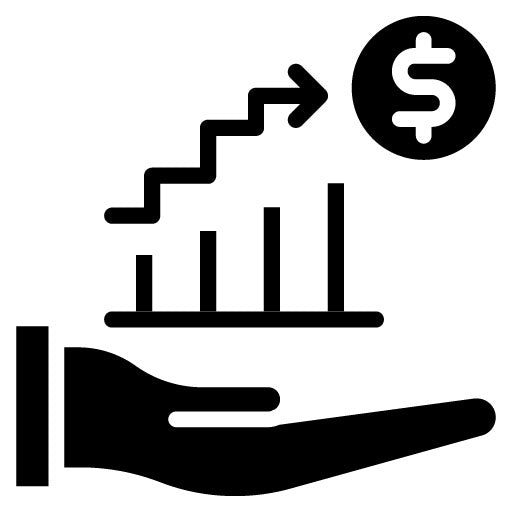 Revenue Growth Glyph Icon | Business Performance