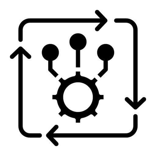 Automated Process Glyph Icon