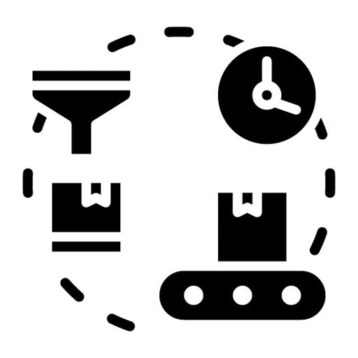 Continuous Manufacturing Glyph Icon