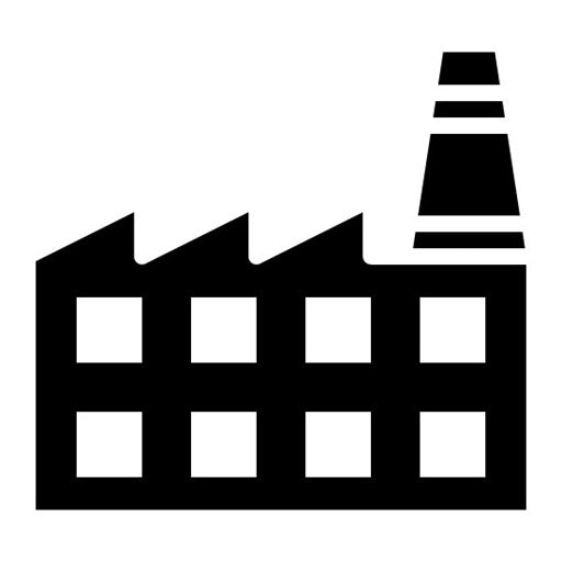 Factory Glyph Icon | Mass Production