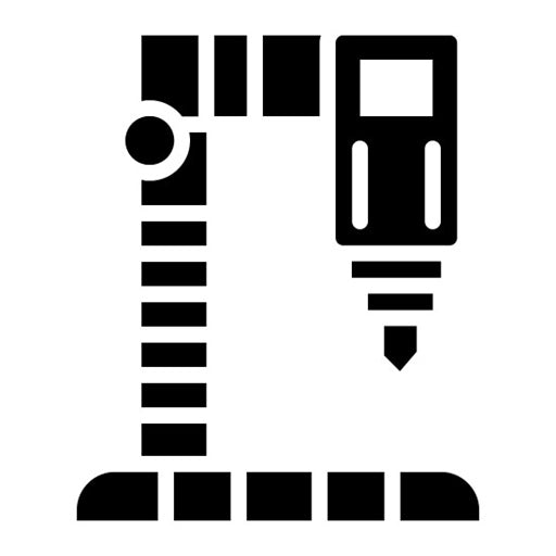 Machine Tool Glyph Icon