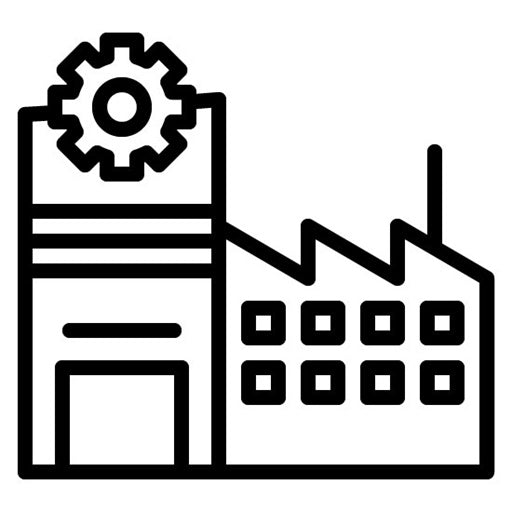 Manufacturing Plant Icon | Mass Production