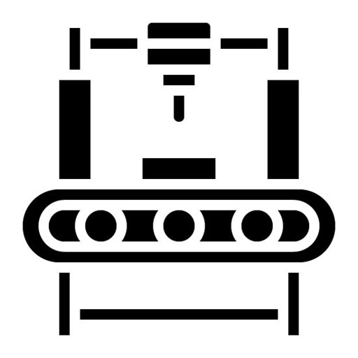 Production Machinery Glyph Icon