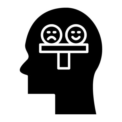 Balance Emotion Glyph Icon