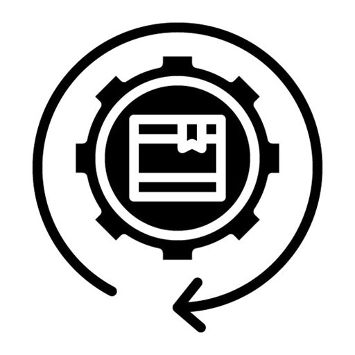 Supply Chain Glyph Icon | Mass Production
