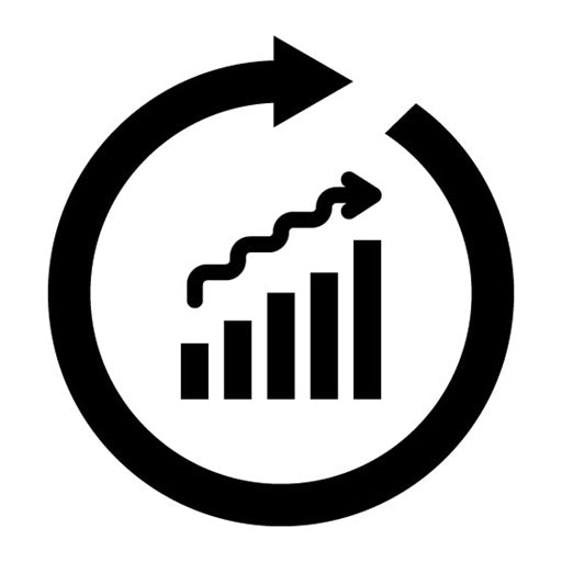 Continuous Improvement Glyph Icon