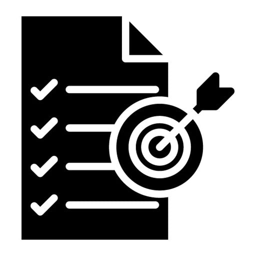 Goal Setting Glyph Icon