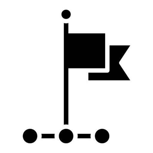 Milestone Glyph Icon | Action Plan