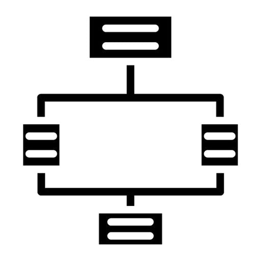 Workflow Glyph Icon | Action Plan