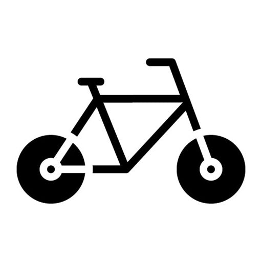 Bicycle Lane Glyph Icon