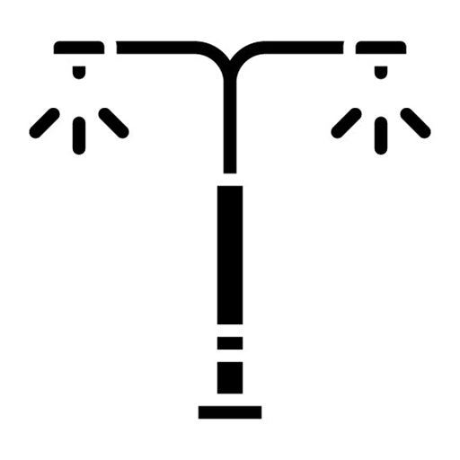Street Lighting Glyph Icon