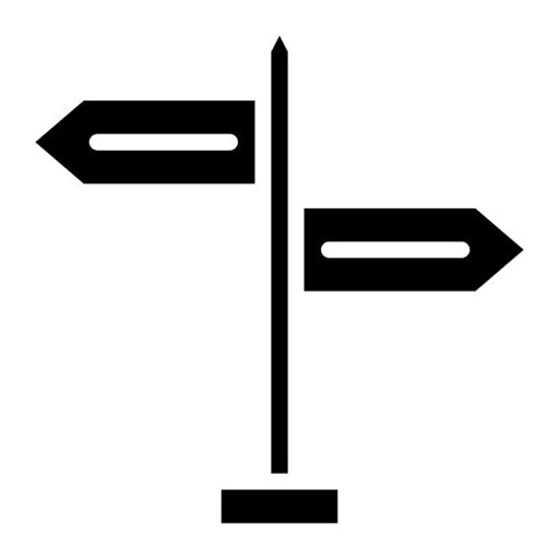 Street Sign Glyph Icon | Public Utilities