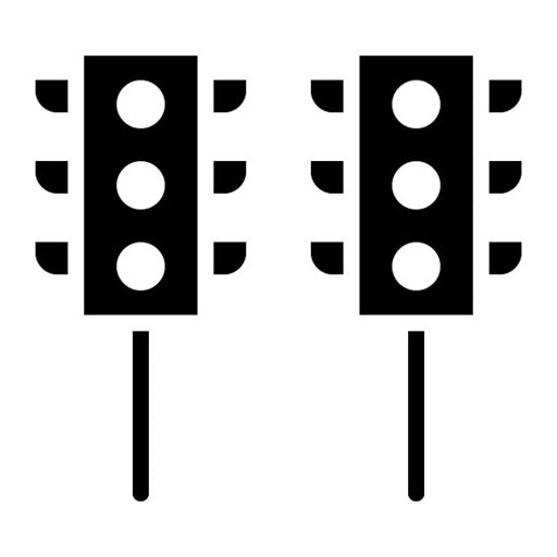 Traffic Signal Glyph Icon