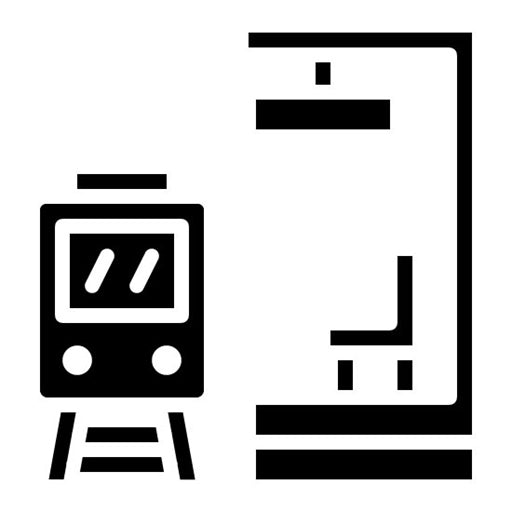 Train Station Glyph Icon