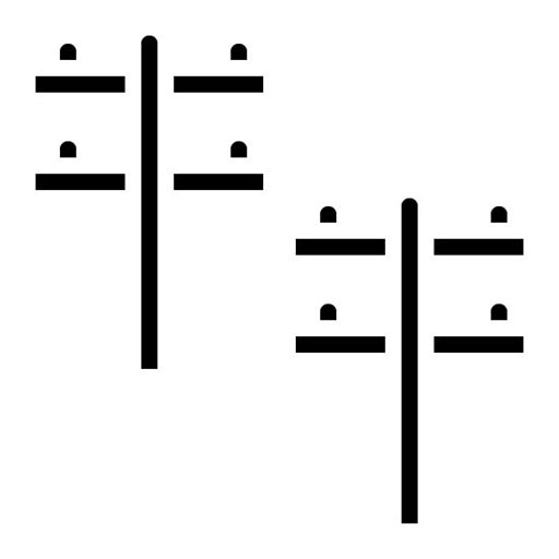 Utility Pole Glyph Icon