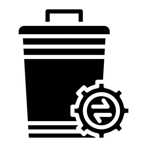 Waste Management Glyph Icon | Public Utilities