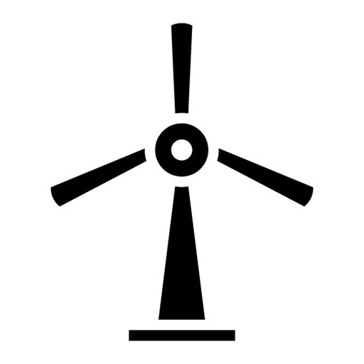 Wind Turbine Glyph Icon | Public Utilities