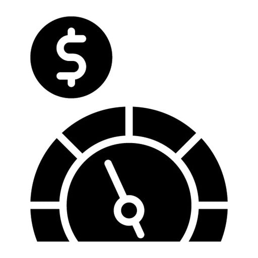 Credit Score Glyph Icon | Loan