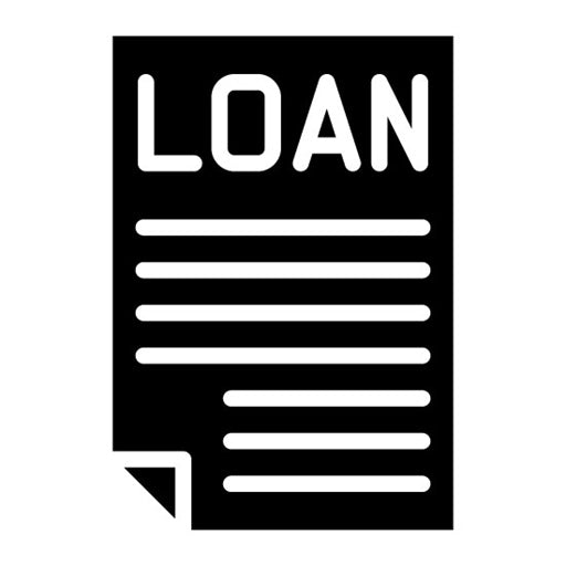 Loan Document Glyph Icon