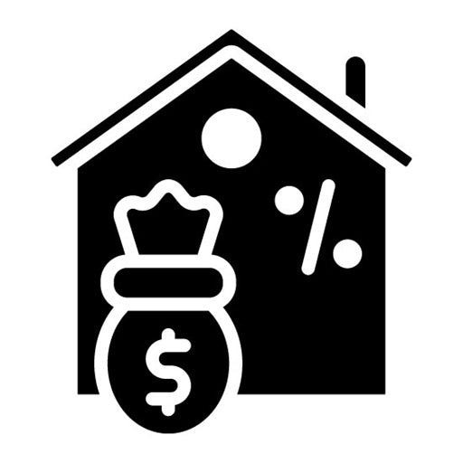 Mortgage Glyph Icon | Loan