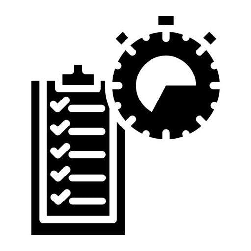 Time and Motion Study Glyph Icon
