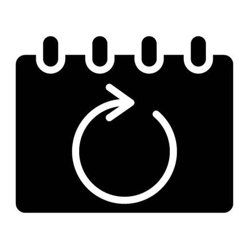 Calendar Sync Glyph Icon