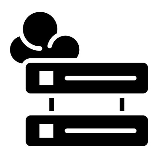 Cloud Storage Glyph Icon | Remote Working