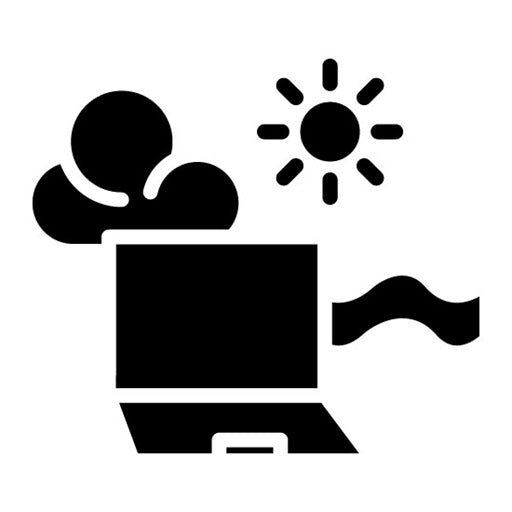 Digital Nomad Glyph Icon | Remote Working