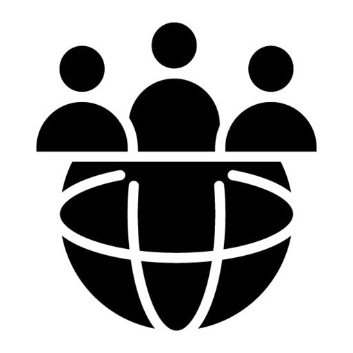 Global Team Glyph Icon | Remote Working