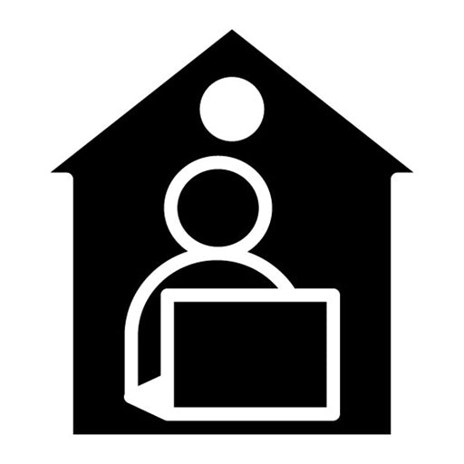 Home Office Glyph Icon | Remote Working