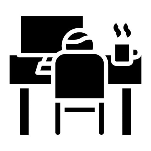 Home Office Desk Glyph Icon