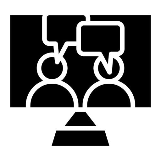 Remote Collaboration Glyph Icon